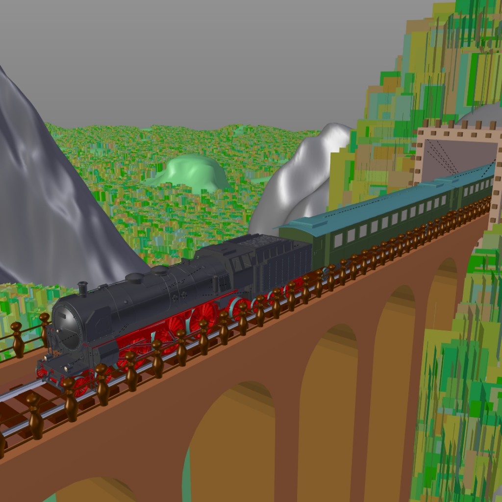 Landscape with train preview image 3